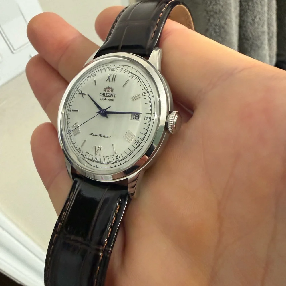 Orient Bambino V2 with Brown Leather Strap - Picture 2 of 4